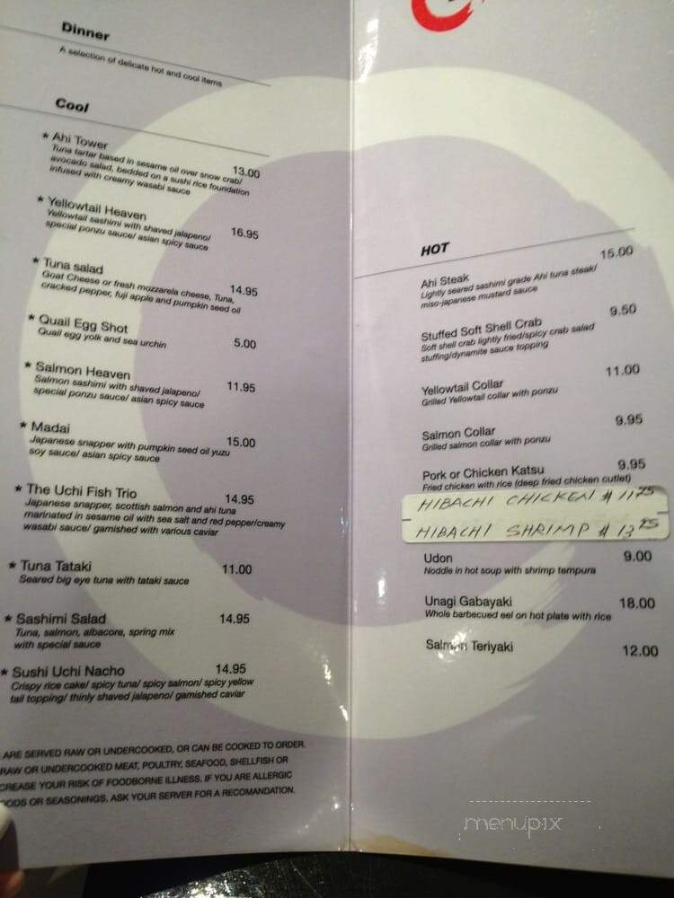Sushi Uchi - Alpharetta, GA menu_pic