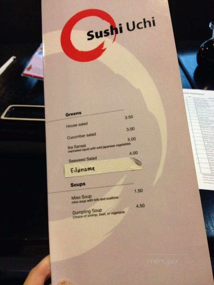 Sushi Uchi - Alpharetta, GA menu_pic