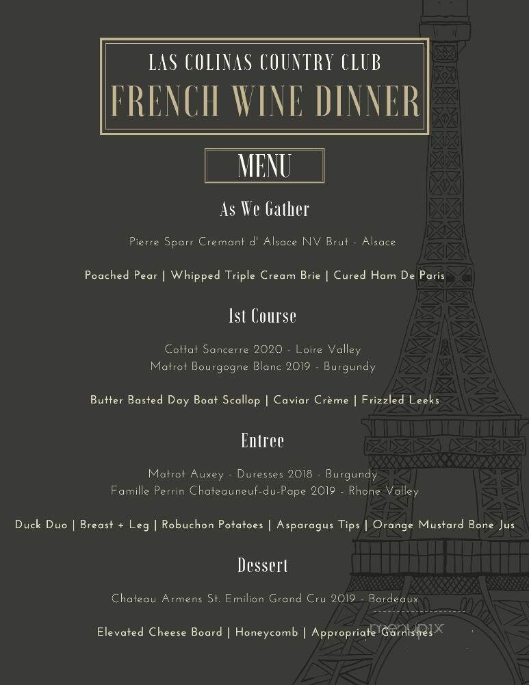 Las Colinas Country Club - Irving, TX menu_pic