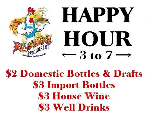 Rooster's Restaurant - North Lauderdale, FL menu_pic