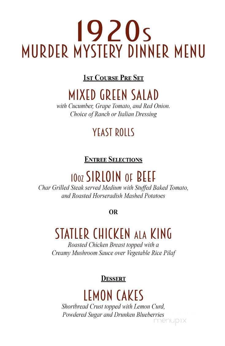 Seville Quarter - Pensacola, FL menu_pic