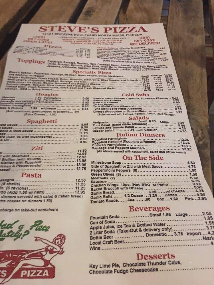 Steve's Pizza - North Miami, FL