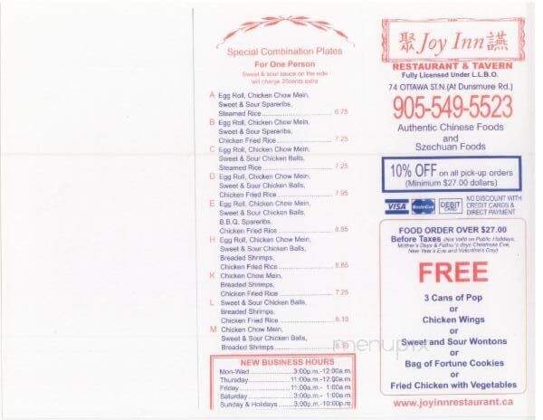 Joy Inn Restaurant & Tavern - Hamilton, ON