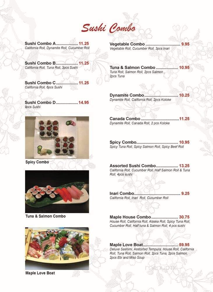 Maple Sushi - Surrey, BC menu_pic