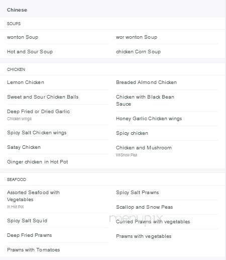 Sogood Restaurant - Prince George, BC menu_pic