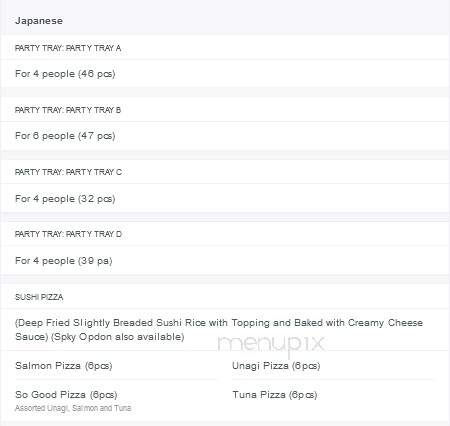 Sogood Restaurant - Prince George, BC menu_pic