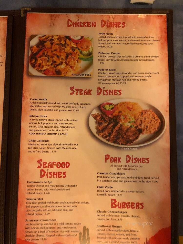 Fiesta Mexican Restaurant - Somerset, MA menu_pic