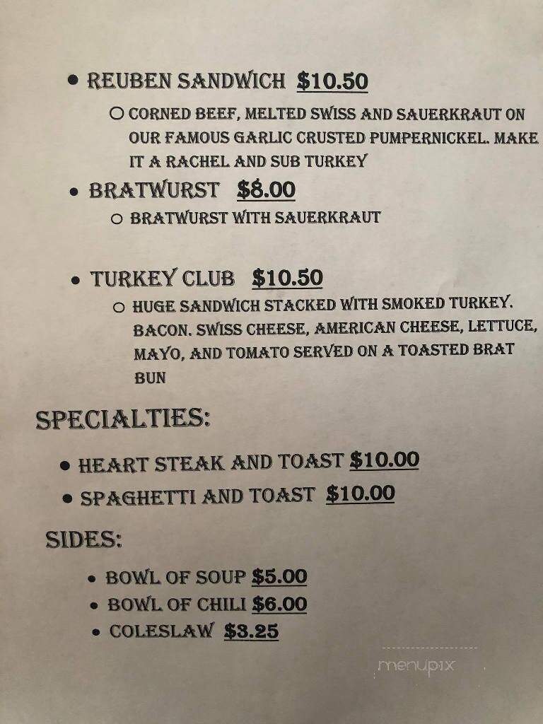 Bierstube - Hastings, MN menu_pic