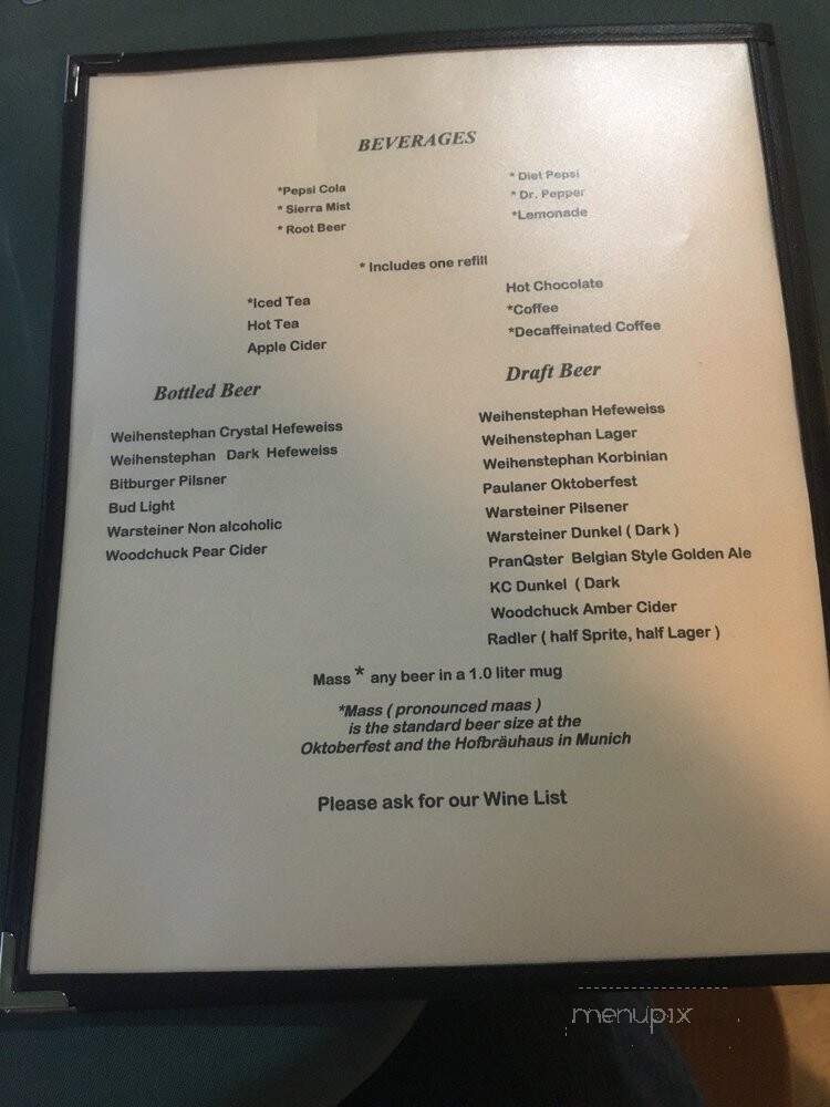 Rheinland - Independence, MO menu_pic