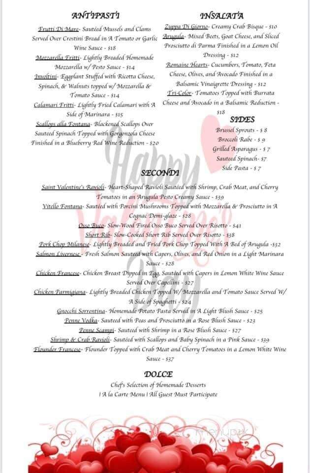 La Fontana Del Mare Inc - Strathmere, NJ menu_pic