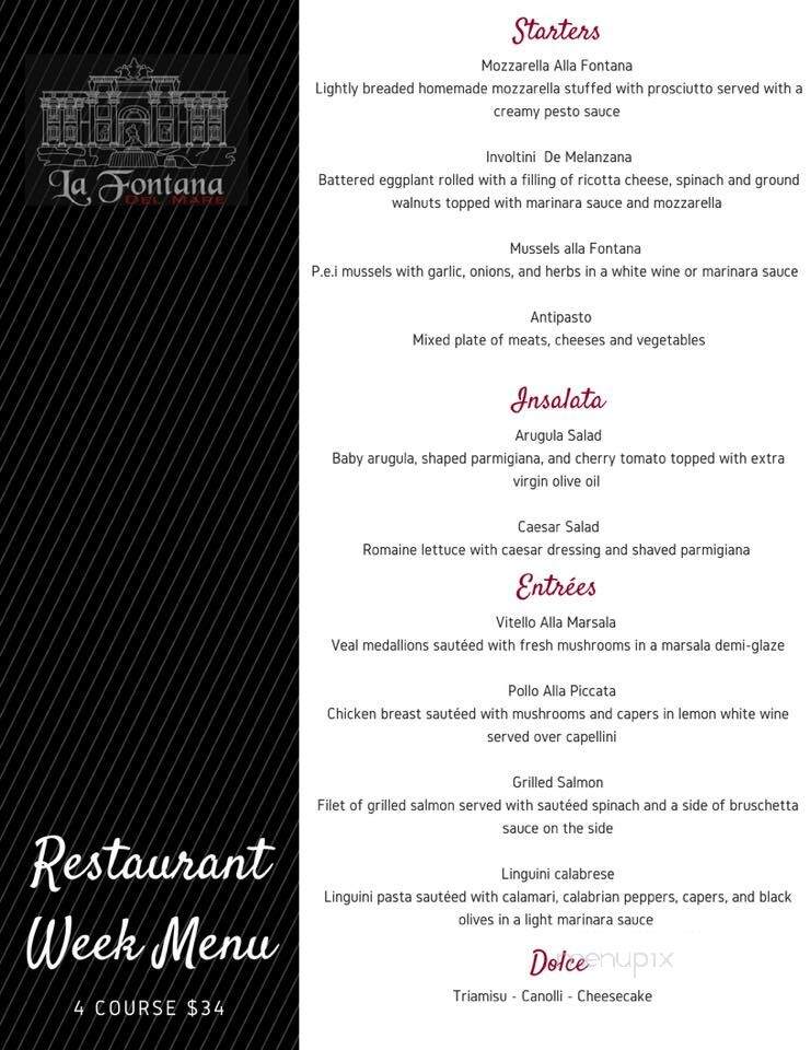 La Fontana Del Mare Inc - Strathmere, NJ menu_pic