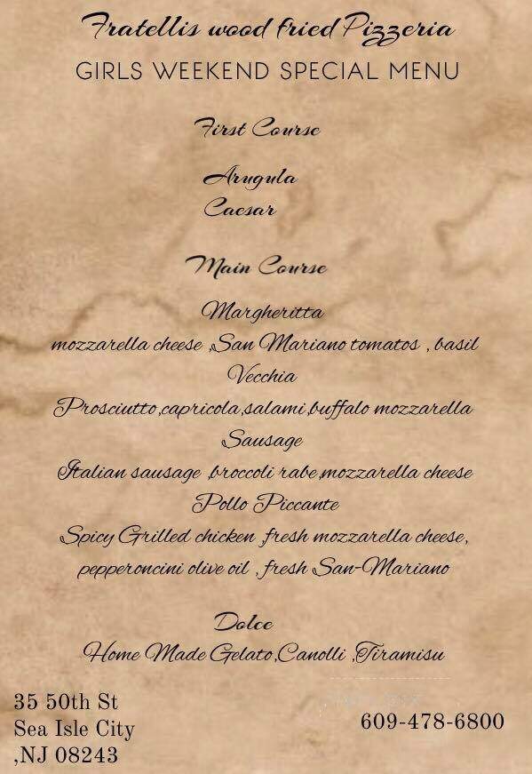 La Fontana Del Mare Inc - Strathmere, NJ menu_pic