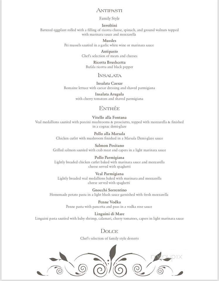 La Fontana Del Mare Inc - Strathmere, NJ menu_pic