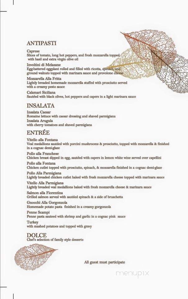 La Fontana Del Mare Inc - Strathmere, NJ menu_pic