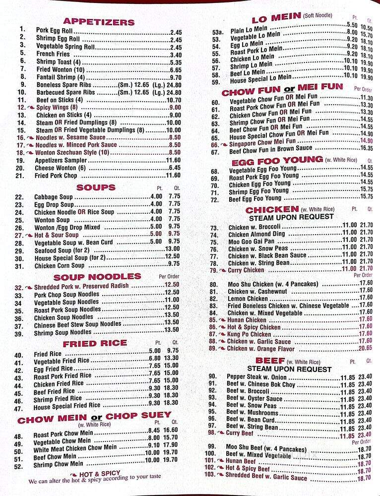China Cafe - Iselin, NJ menu_pic