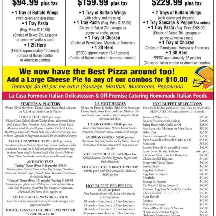 La Casa Formoso - Northvale, NJ menu_pic