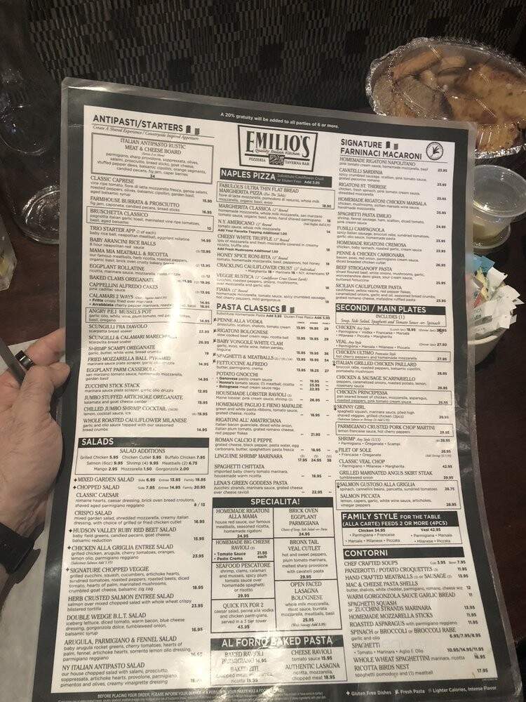 Emilio's Restaurant & Pizza - Commack, NY menu_pic