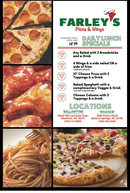 Farleys Pizza - Mineral Springs, NC menu_pic