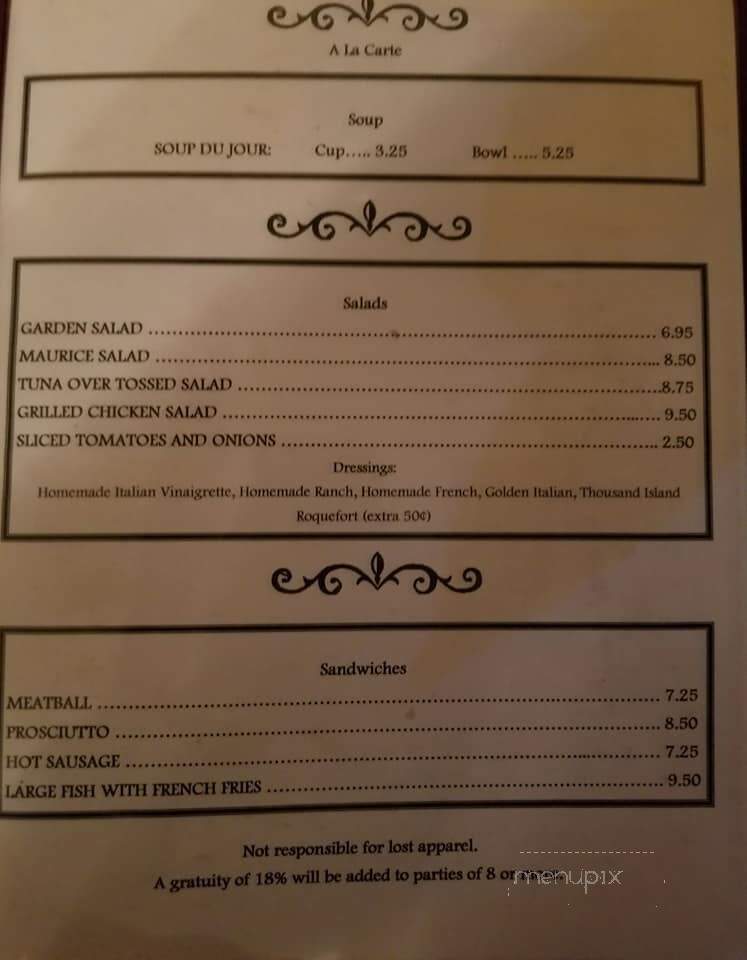 Ciccanti Ristorante - Clairton, PA menu_pic