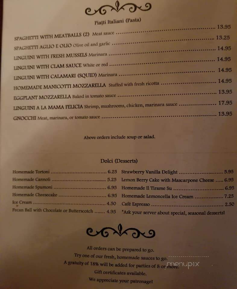 Ciccanti Ristorante - Clairton, PA menu_pic