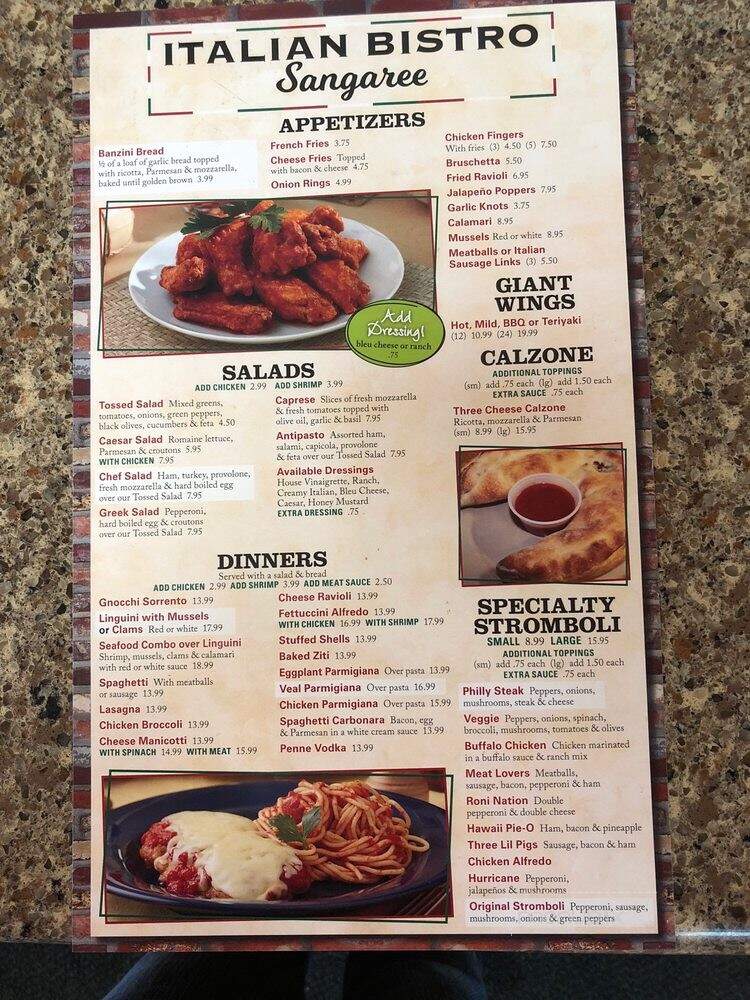 Italian Bistro - Summerville, SC menu_pic