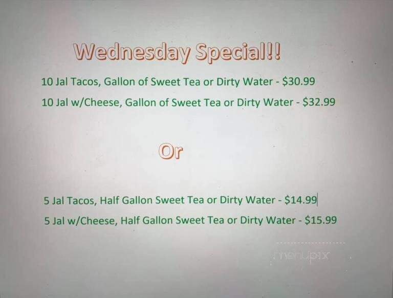 Antojitos Mexicano - Raymondville, TX menu_pic