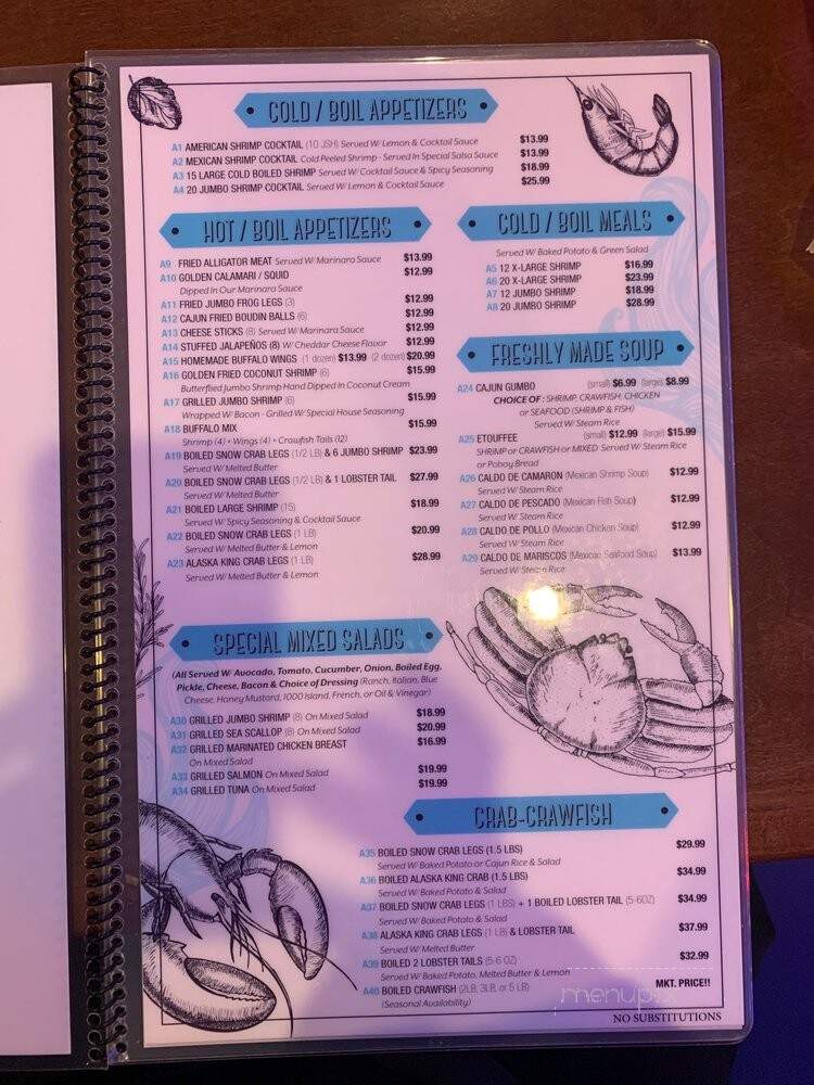 Baytown Seafood - Missouri City, TX menu_pic