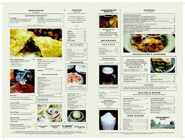 Monument Cafe - Georgetown, TX menu_pic