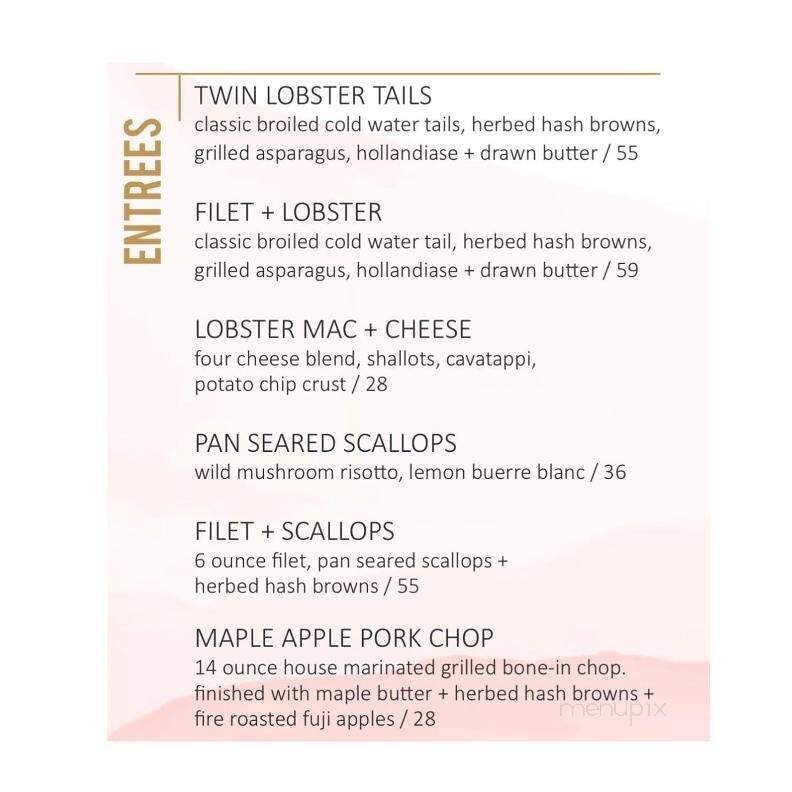 Pier 500 - Hudson, WI menu_pic