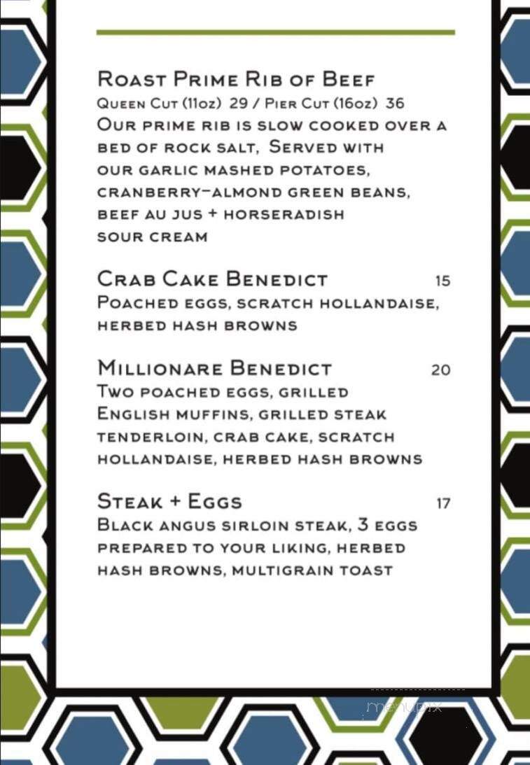 Pier 500 - Hudson, WI menu_pic