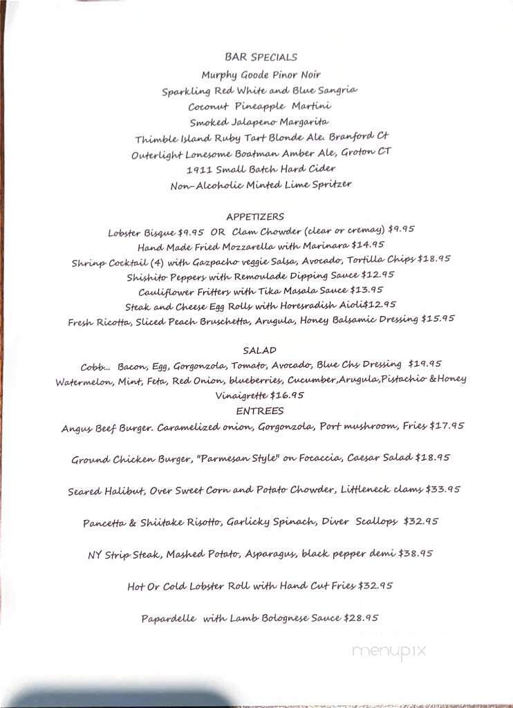 Olio Restaurant & Bar - Groton, CT menu_pic