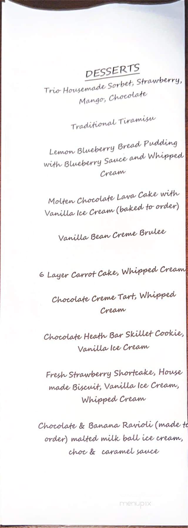 Olio Restaurant & Bar - Groton, CT menu_pic
