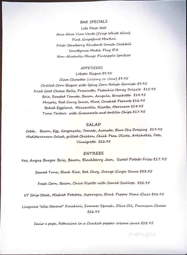 Olio Restaurant & Bar - Groton, CT menu_pic