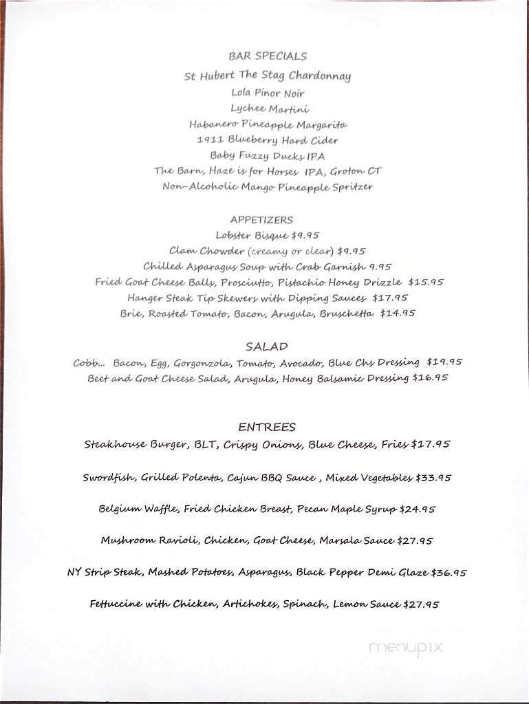 Olio Restaurant & Bar - Groton, CT menu_pic
