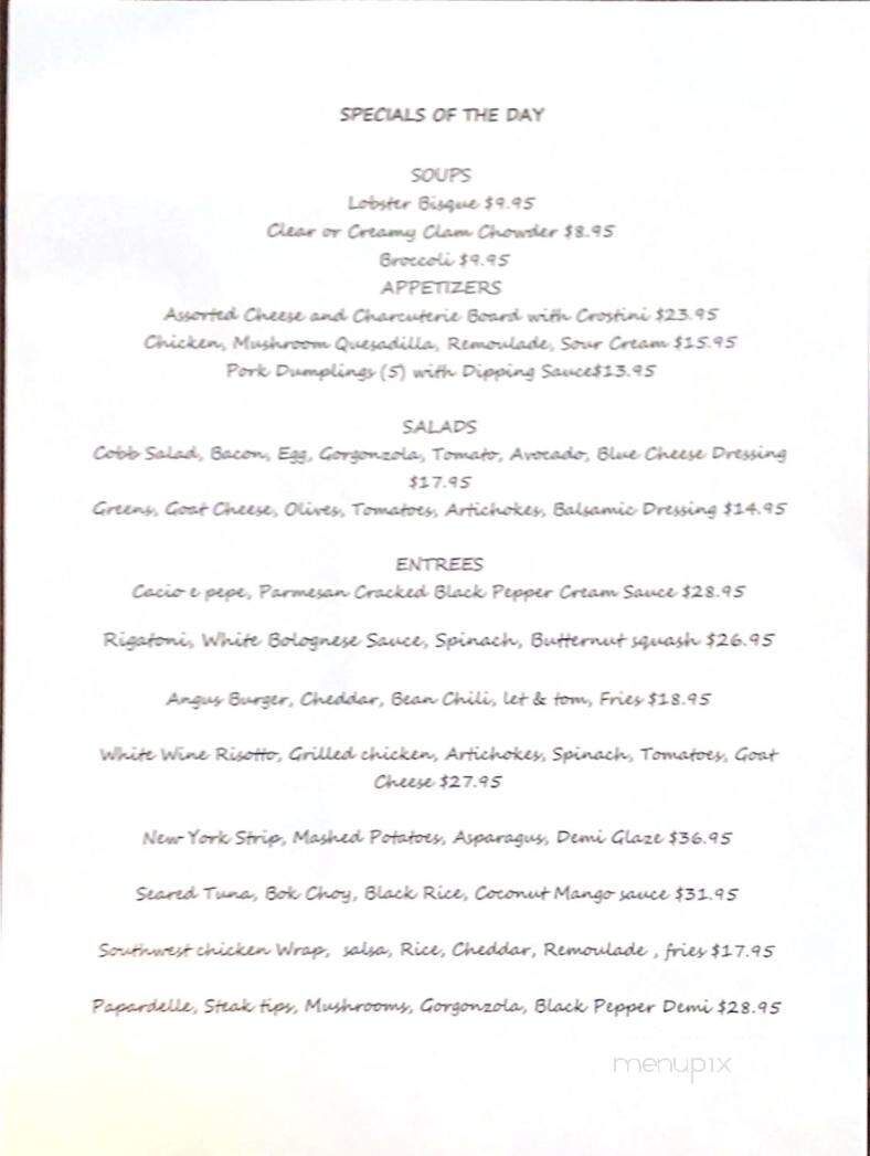 Olio Restaurant & Bar - Groton, CT menu_pic