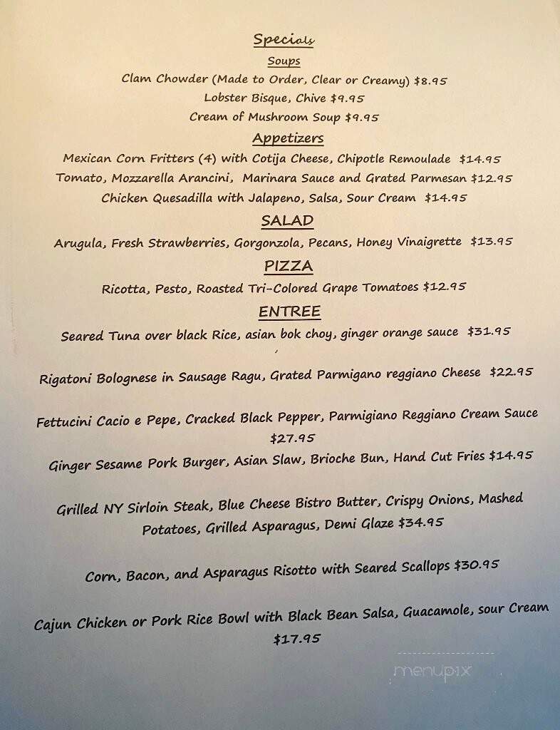 Olio Restaurant & Bar - Groton, CT menu_pic