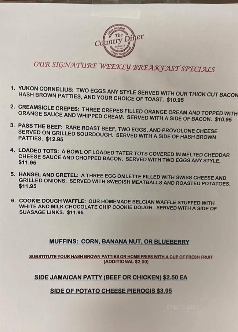Country Diner - Enfield, CT menu_pic