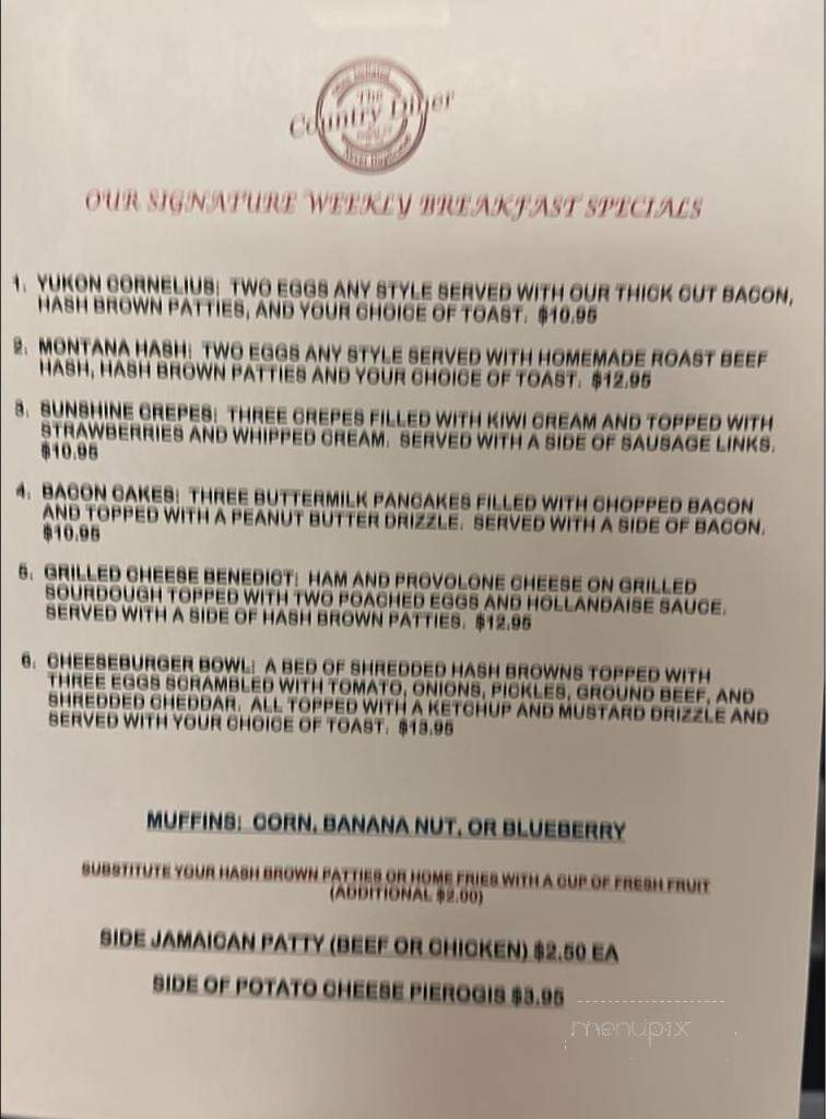 Country Diner - Enfield, CT menu_pic