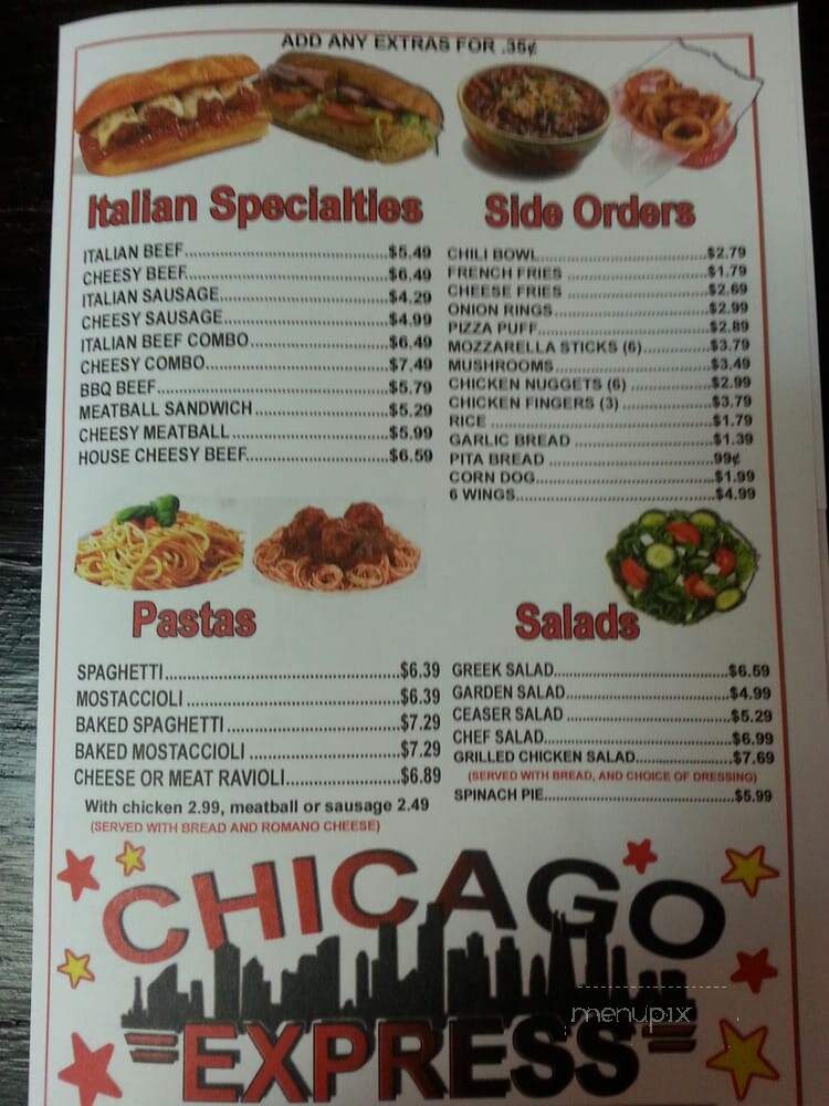 Chicago Express - Smyrna, TN menu_pic