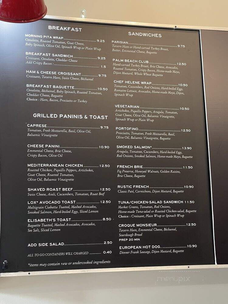 Paneterie - Delray Beach, FL menu_pic