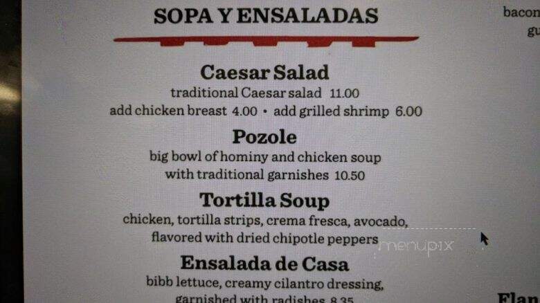 Hugo's Cocina - Houston, TX menu_pic