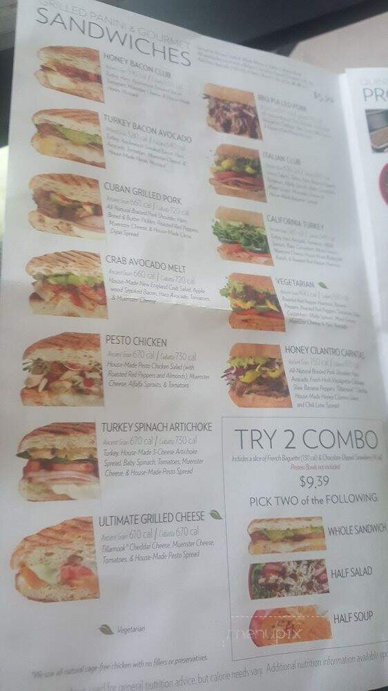 Cafe Zupas - Eagan, MN menu_pic