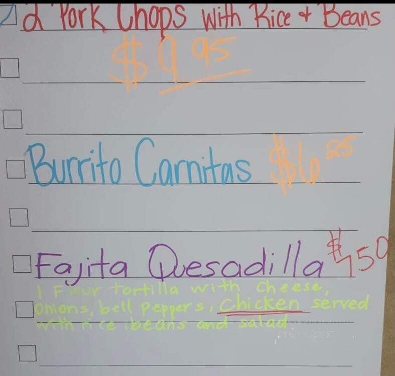 El Rancho - Smithville, TN menu_pic