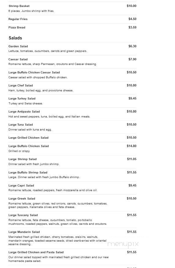 Camila's Pizzeria II - Bensalem, PA menu_pic