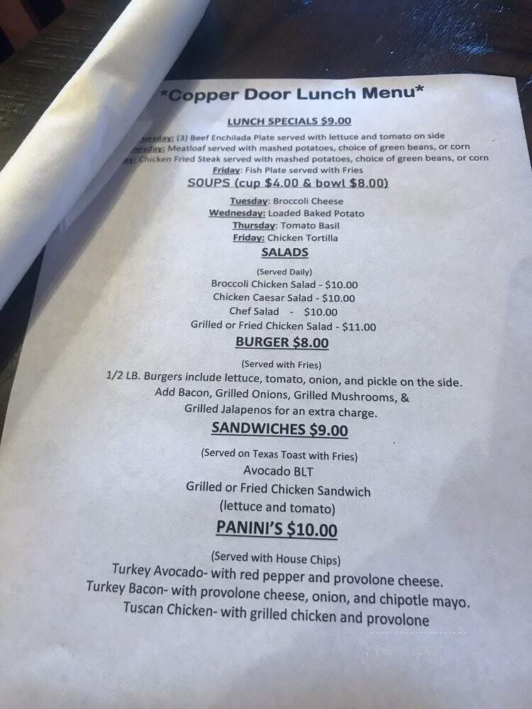 The Copper Door Restaurant & Tap Room - La Vernia, TX