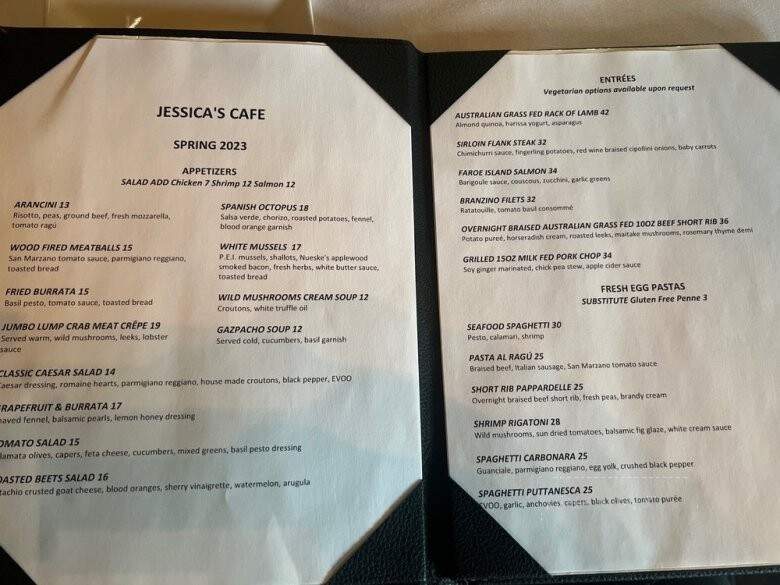 Jessica's Cafe - Plainfield, NJ menu_pic