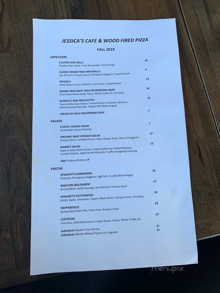 Jessica's Cafe - Plainfield, NJ menu_pic