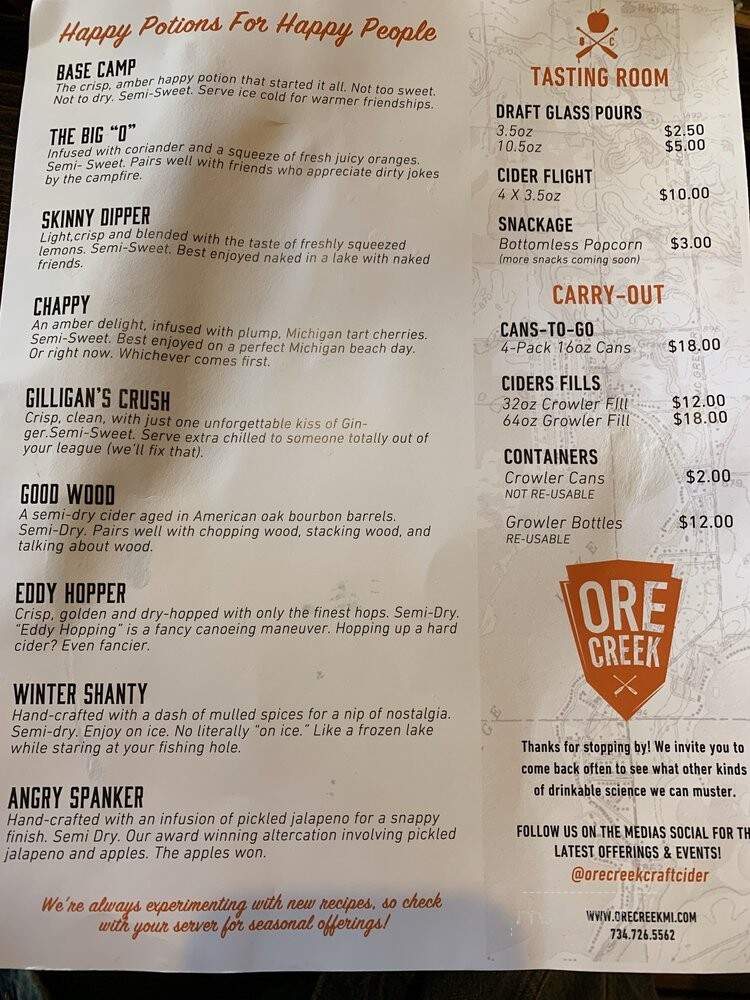 Ore Creek Craft Cider - Pinckney, MI