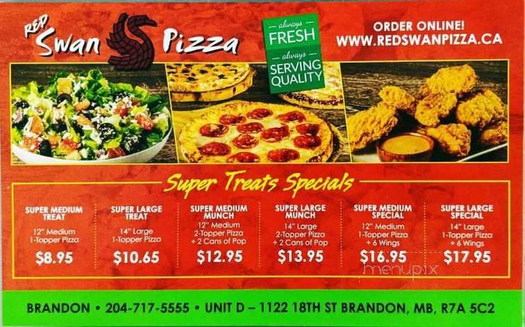 Red Swan Pizza - Brandon, MB menu_pic