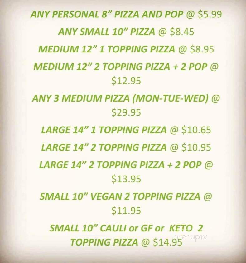 Red Swan Pizza - Brandon, MB menu_pic